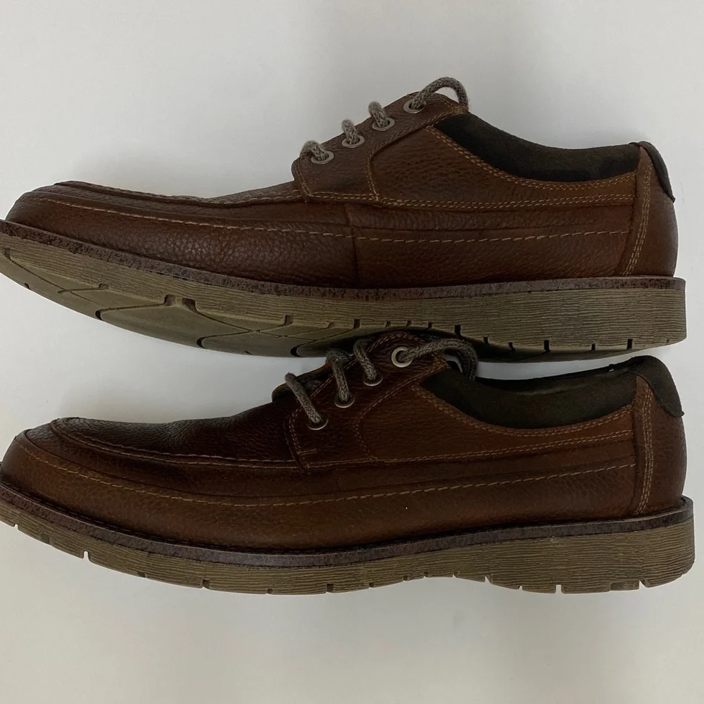 Dockers Shelter Men’s Rugged Brown Leather Lace Up Oxfords Dadcore Size 11M